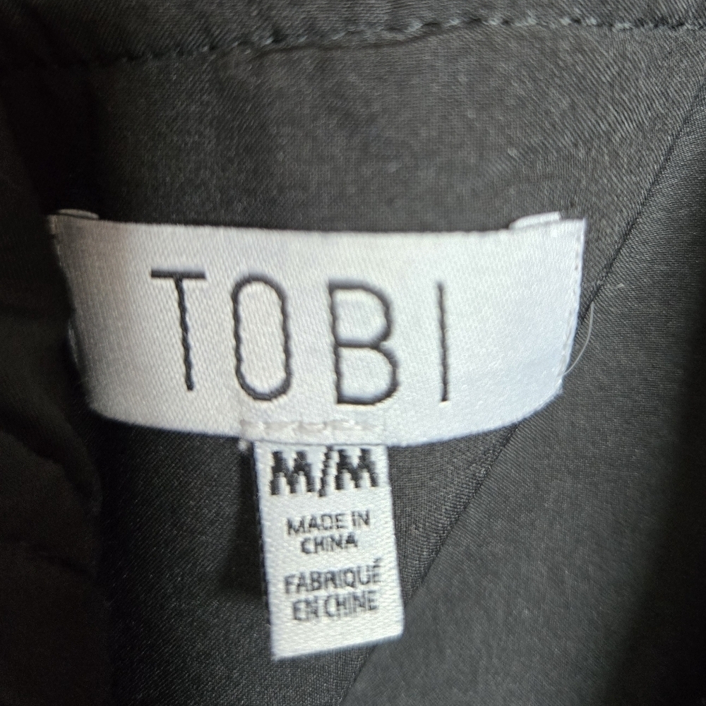 Tobi Rose Black Multi Embroidered Bodycon Dress, Size Medium - Picture 6 of 6